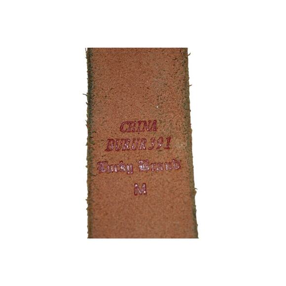 Lucky Brands Size Medium Leather Belt Flower Pattern - Picture 3 of 5